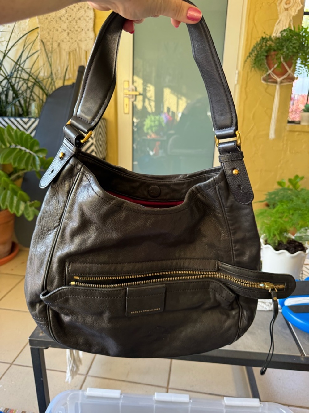 Marc by Marc Jacobs Moto Should Bag Black Leather